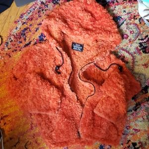 Paula Lishman knit fur zip hoodie